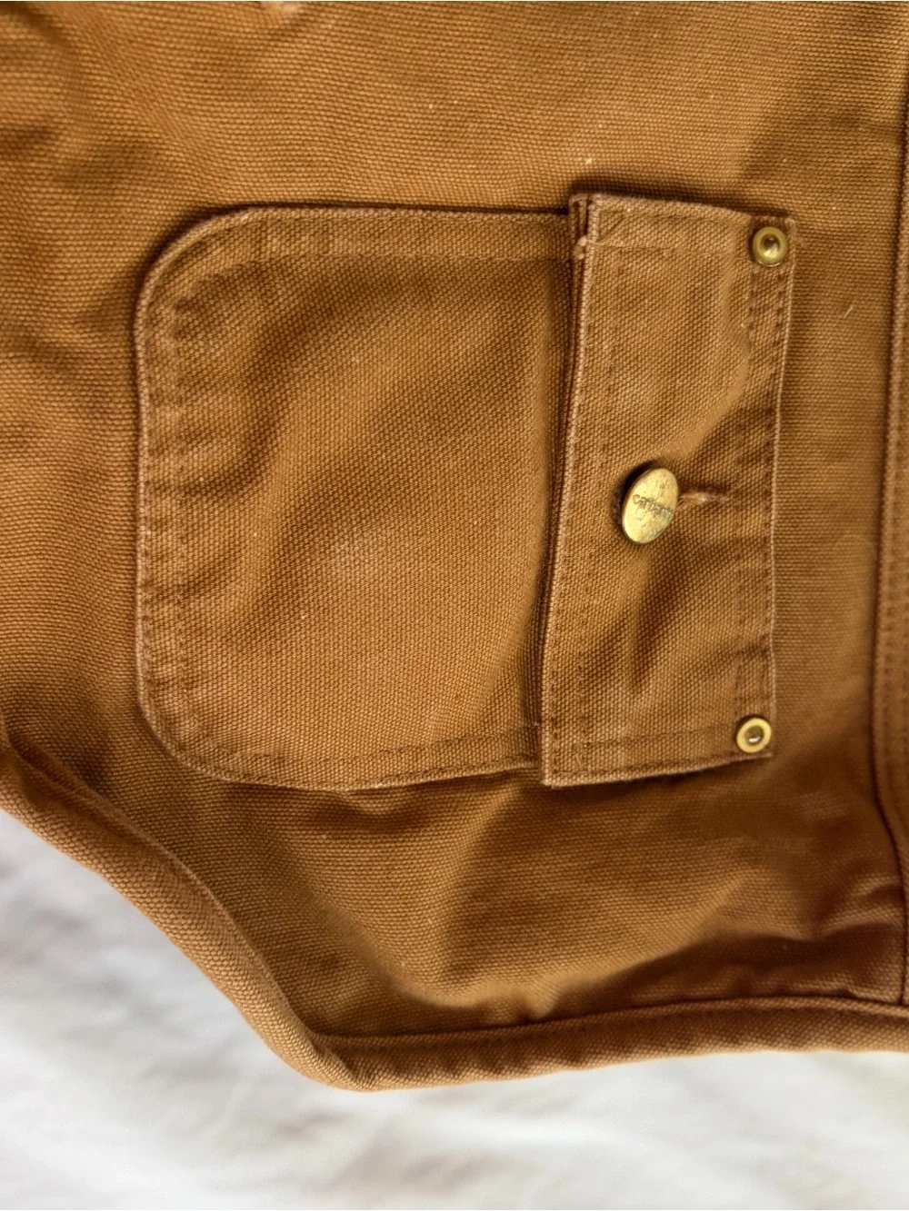 Carhartt Quilted Dog Chore Coat Vest Brown Approx Large Workwear